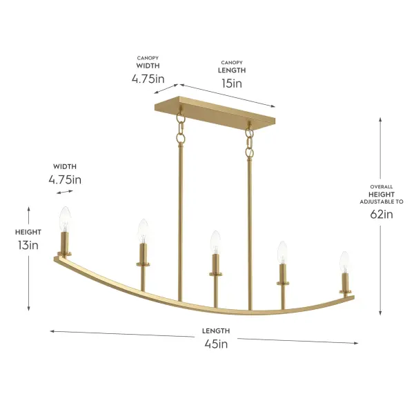 Jheni Five-Light Chandelier - Image 23