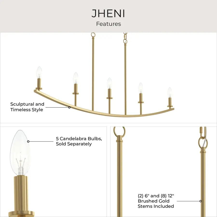 Jheni Five-Light Chandelier - Image 24