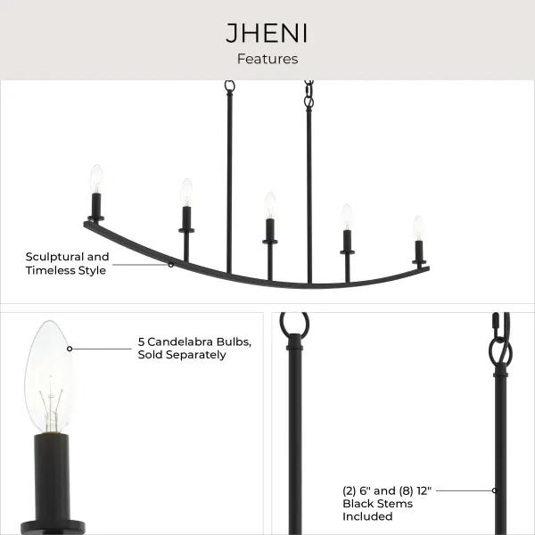 Jheni Five-Light Chandelier - Image 5