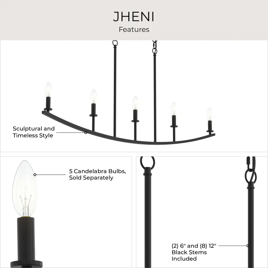 Jheni Five-Light Chandelier - Image 5
