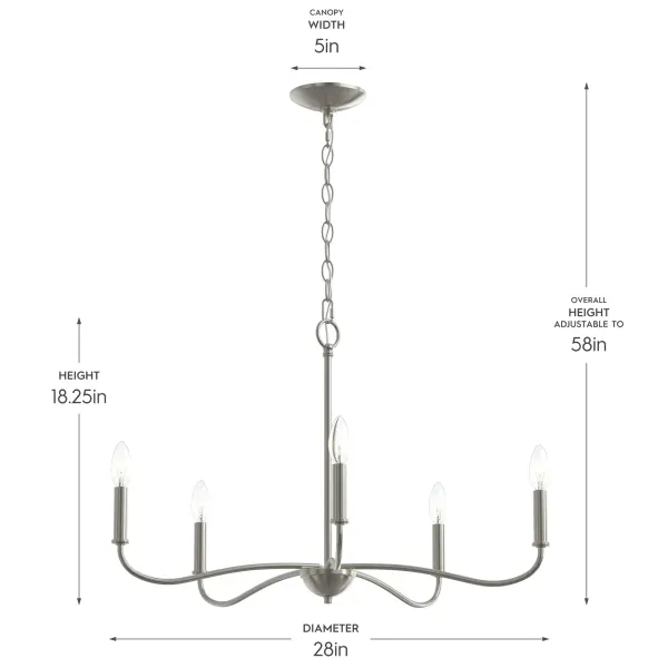 Ilia Five-Light Chandelier - Image 14