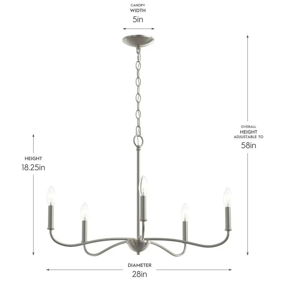 Ilia Five-Light Chandelier - Image 14