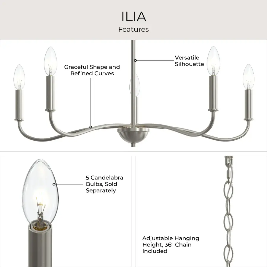Ilia Five-Light Chandelier - Image 15