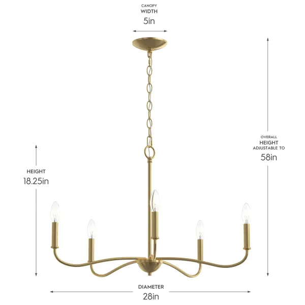 Ilia Five-Light Chandelier - Image 24