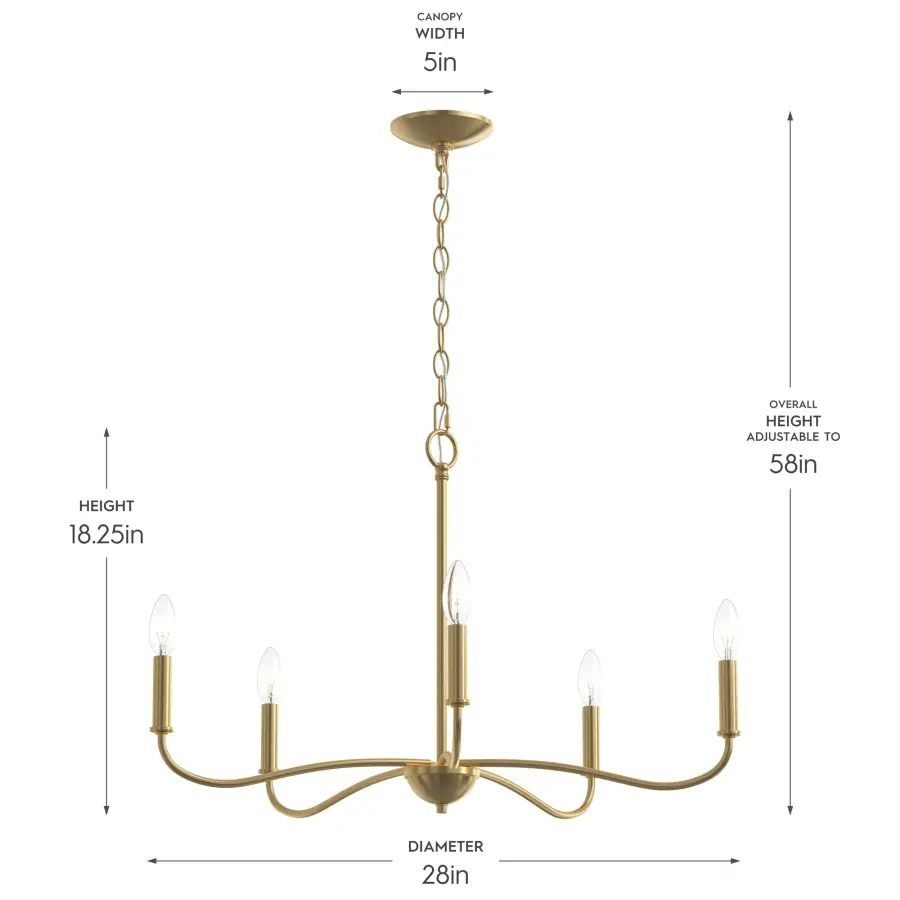 Ilia Five-Light Chandelier - Image 24