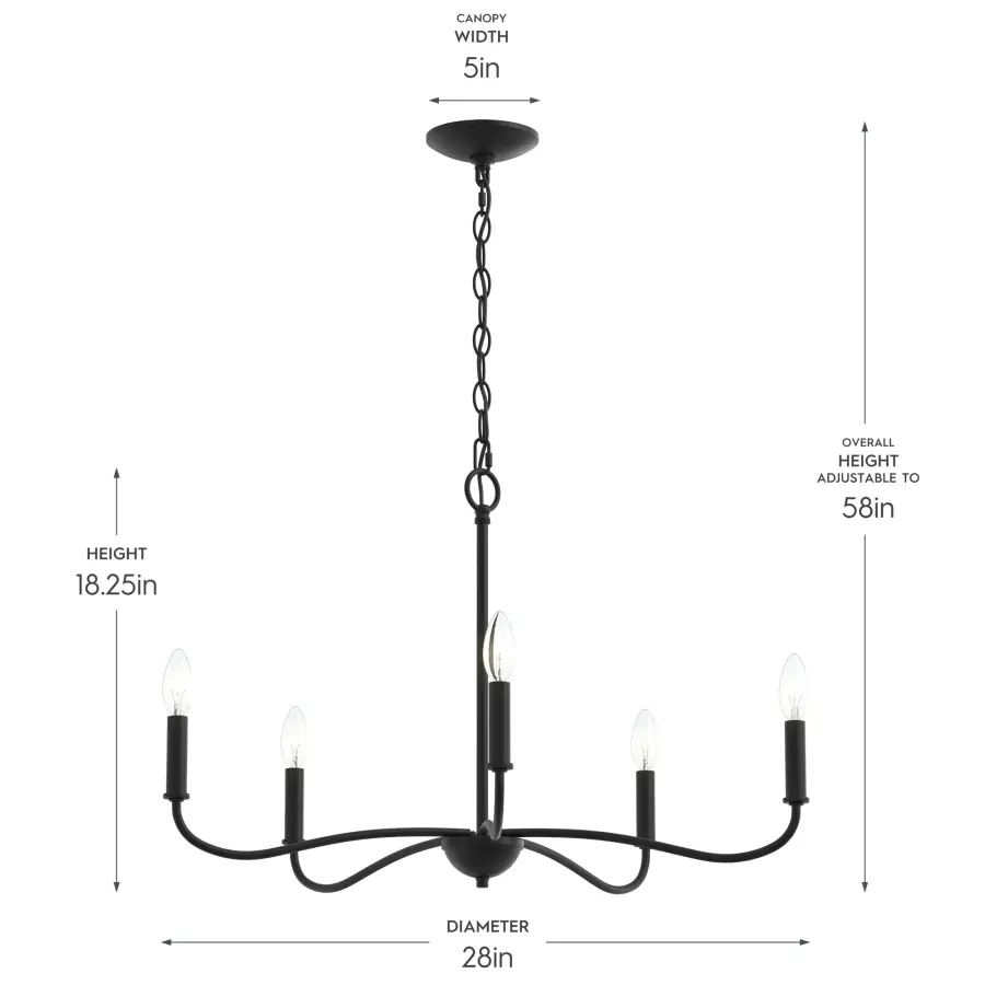 Ilia Five-Light Chandelier - Image 5