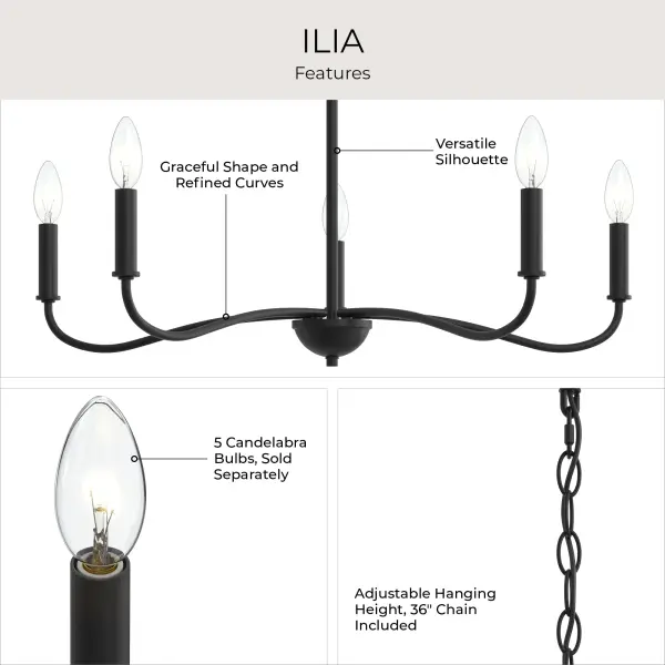Ilia Five-Light Chandelier - Image 6