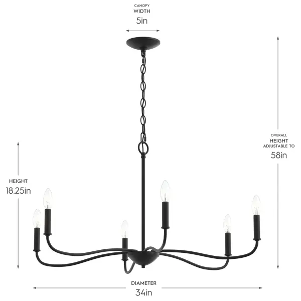 Ilia Six-Light Chandelier - Image 13