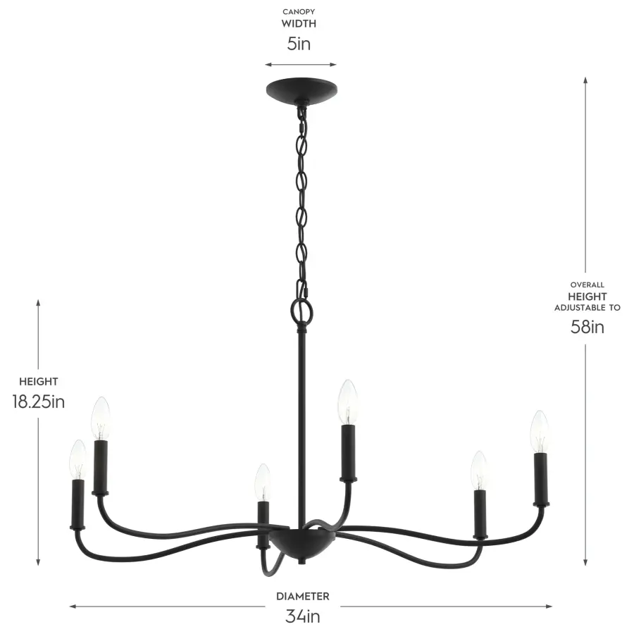 Ilia Six-Light Chandelier - Image 13
