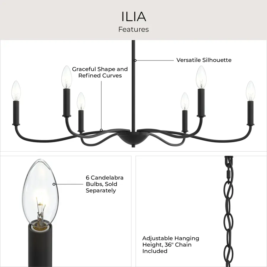 Ilia Six-Light Chandelier - Image 14