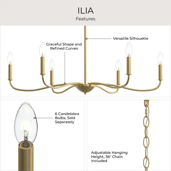 Ilia Six-Light Chandelier - Image 22