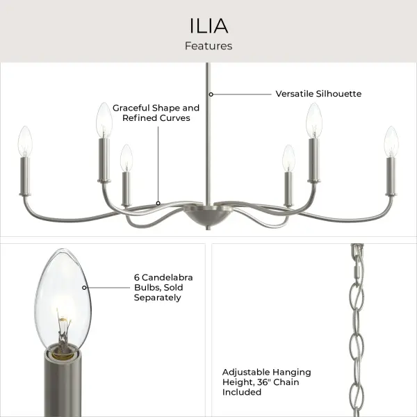 Ilia Six-Light Chandelier - Image 5