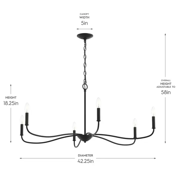 Ilia Six-Light Chandelier - Image 12