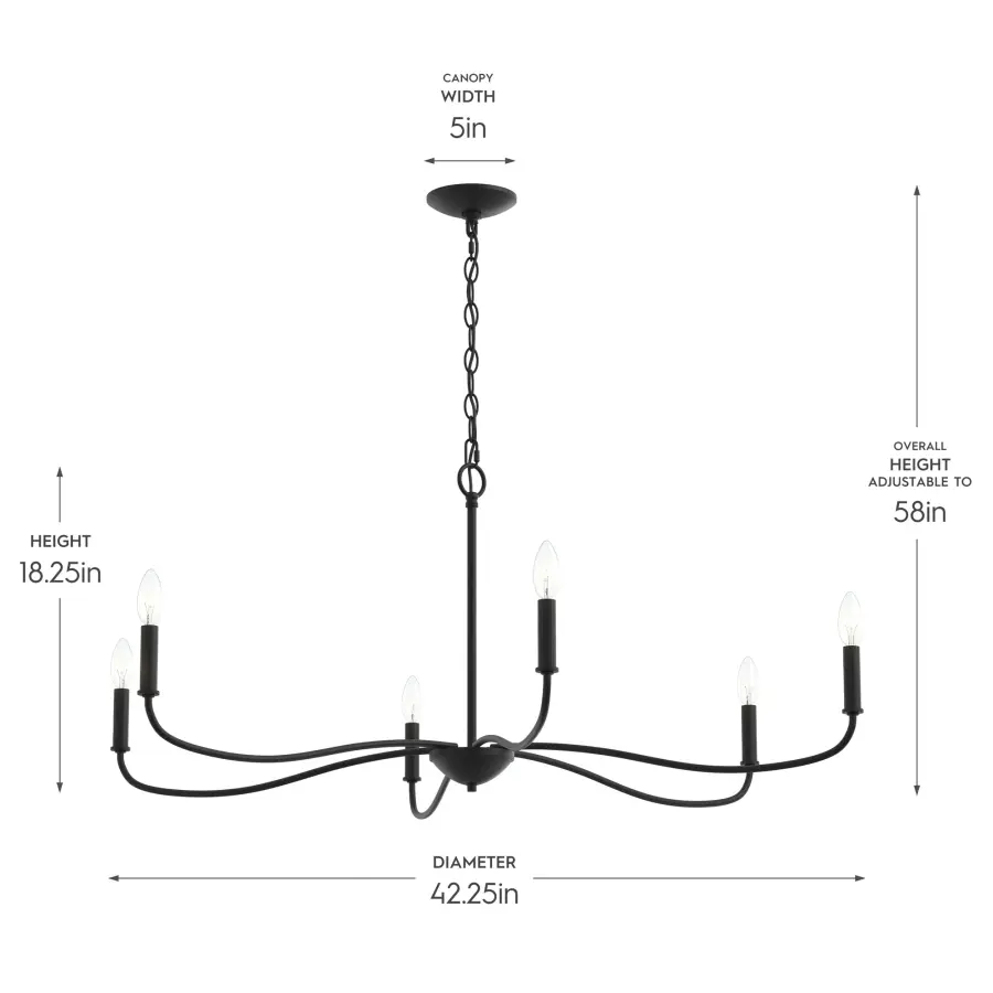 Ilia Six-Light Chandelier - Image 12