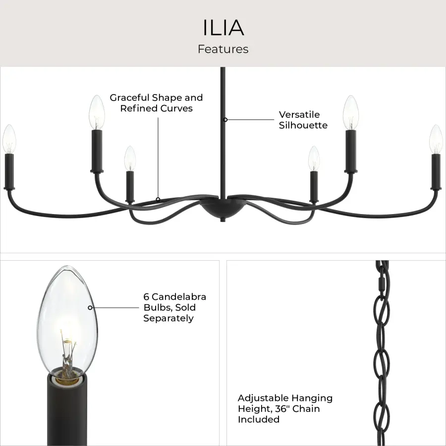 Ilia Six-Light Chandelier - Image 13