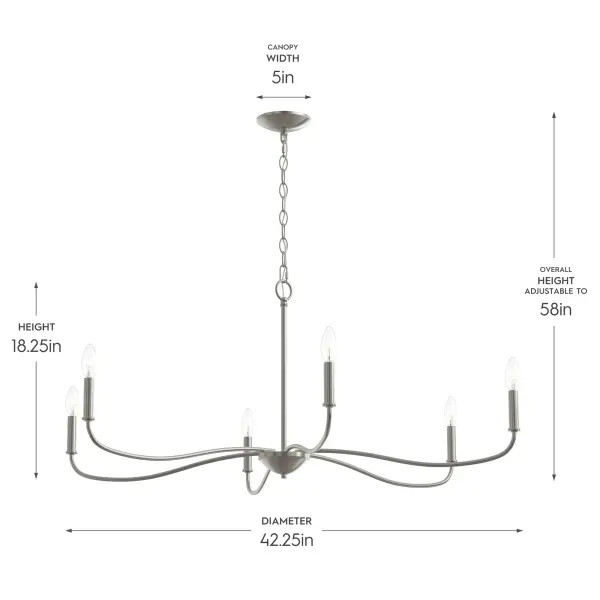 Ilia Six-Light Chandelier - Image 20