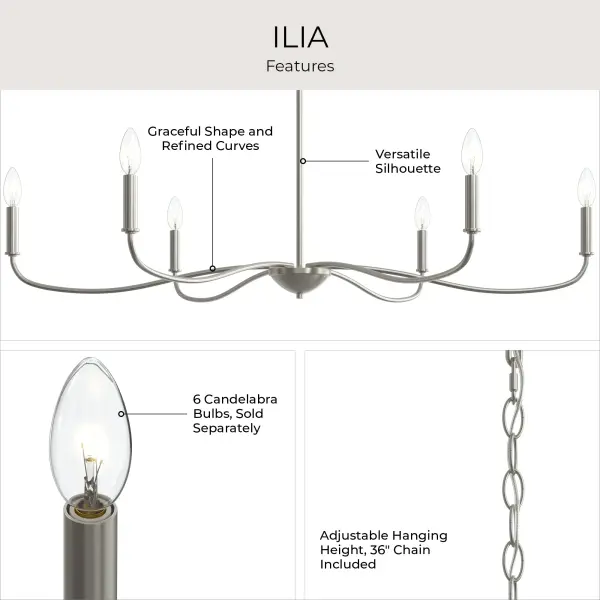 Ilia Six-Light Chandelier - Image 21