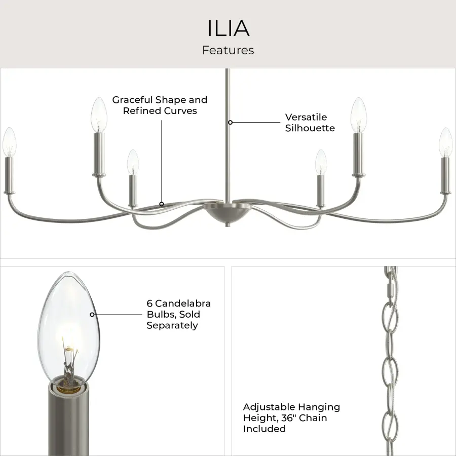 Ilia Six-Light Chandelier - Image 21