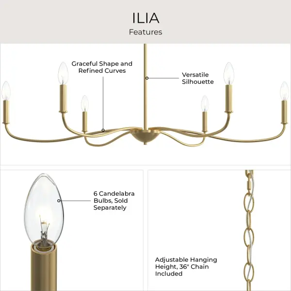 Ilia Six-Light Chandelier - Image 4