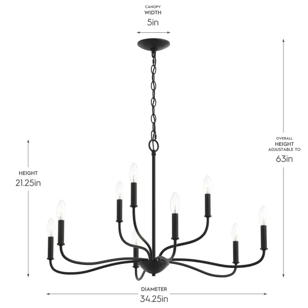 Ilia Nine-Light Chandelier - Image 11