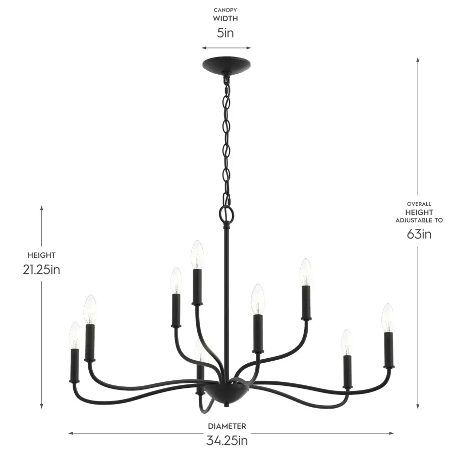 Ilia Nine-Light Chandelier - Image 11