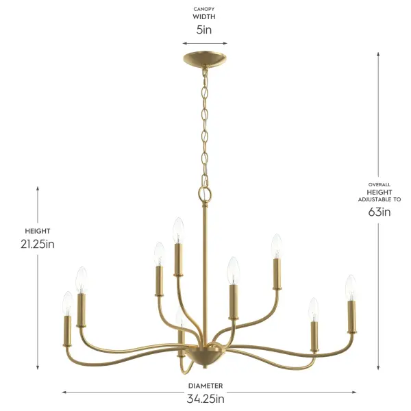 Ilia Nine-Light Chandelier - Image 19