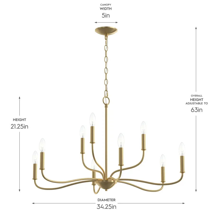 Ilia Nine-Light Chandelier - Image 19