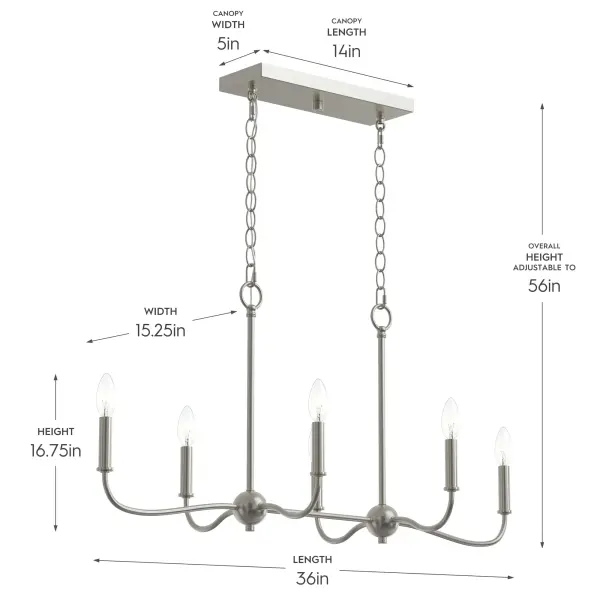 Ilia Six-Light Chandelier - Image 14