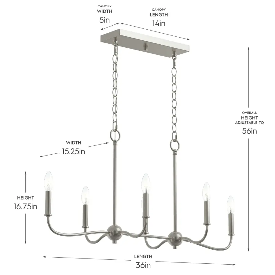 Ilia Six-Light Chandelier - Image 14