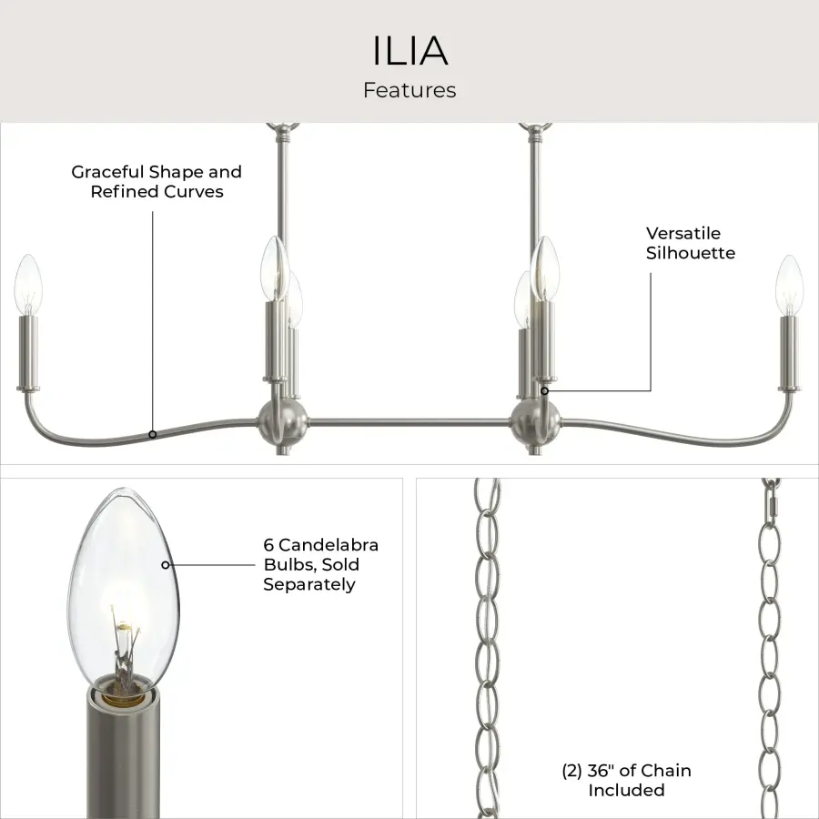 Ilia Six-Light Chandelier - Image 15