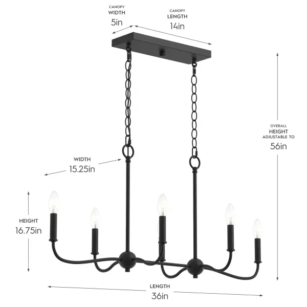 Ilia Six-Light Chandelier - Image 23