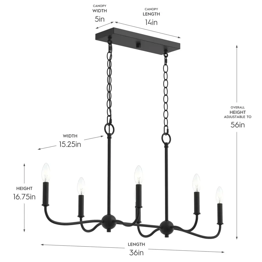 Ilia Six-Light Chandelier - Image 23