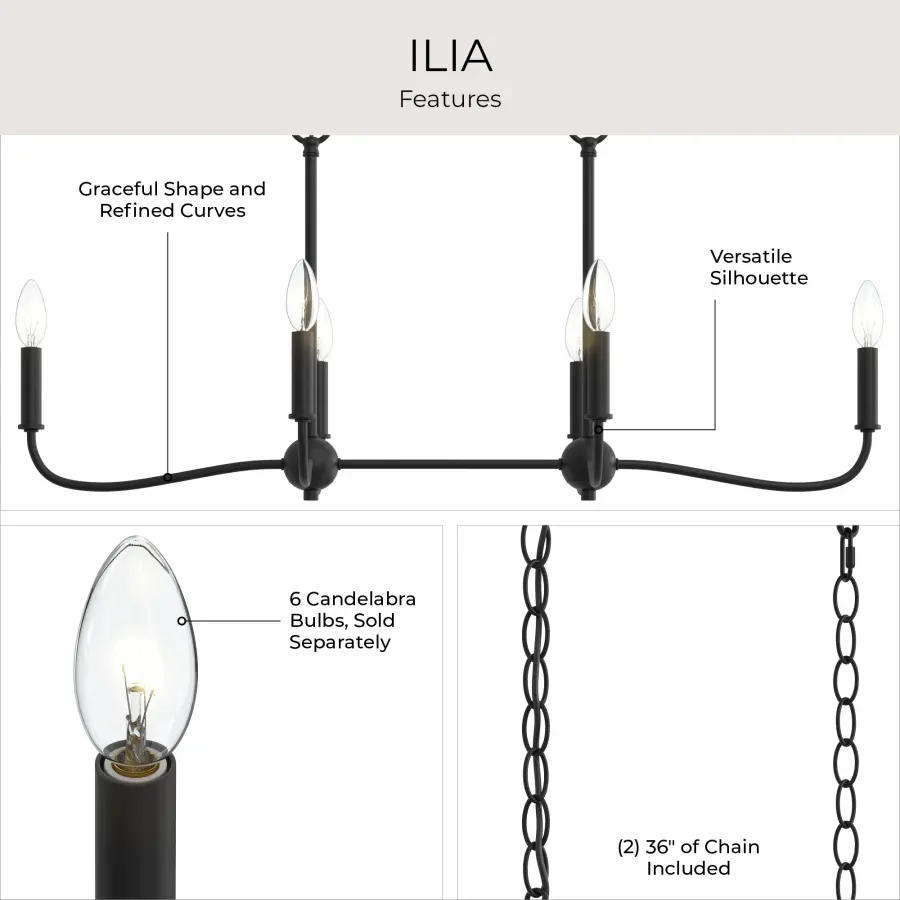 Ilia Six-Light Chandelier - Image 24