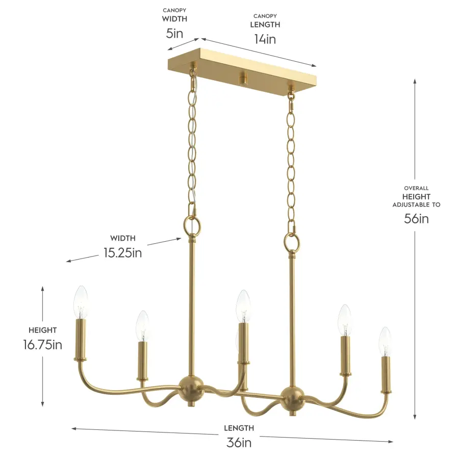 Ilia Six-Light Chandelier - Image 4