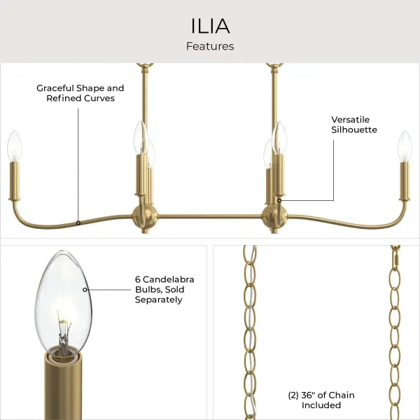 Ilia Six-Light Chandelier - Image 5