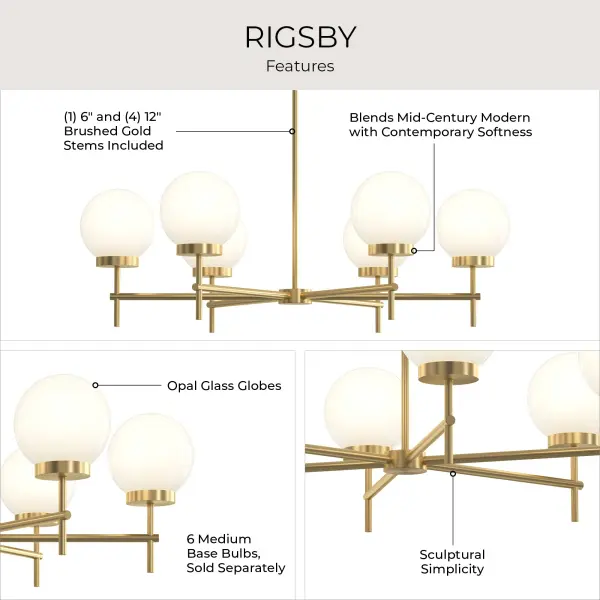 Rigsby Six-Light Chandelier - Image 16