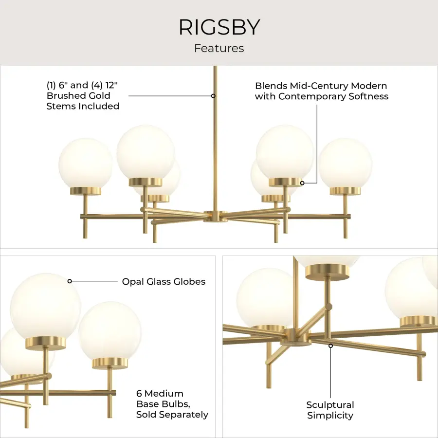 Rigsby Six-Light Chandelier - Image 16