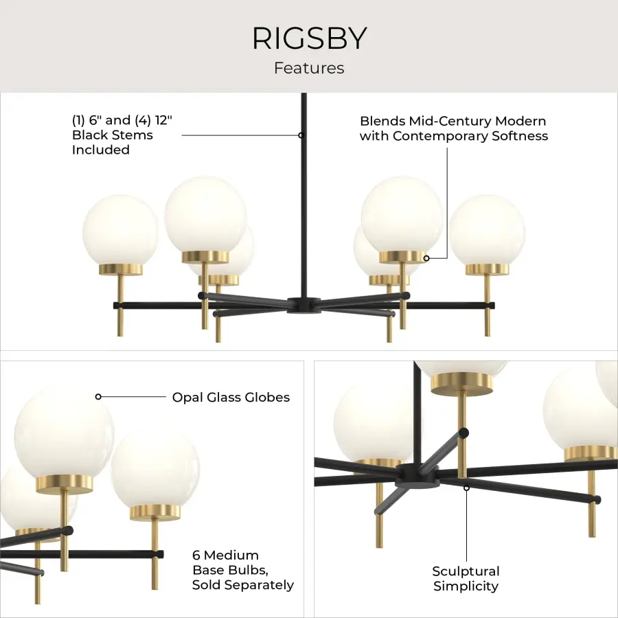 Rigsby Six-Light Chandelier - Image 24
