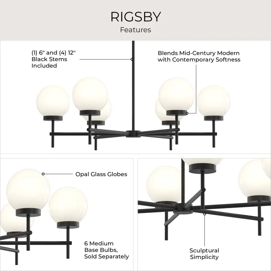 Rigsby Six-Light Chandelier - Image 8