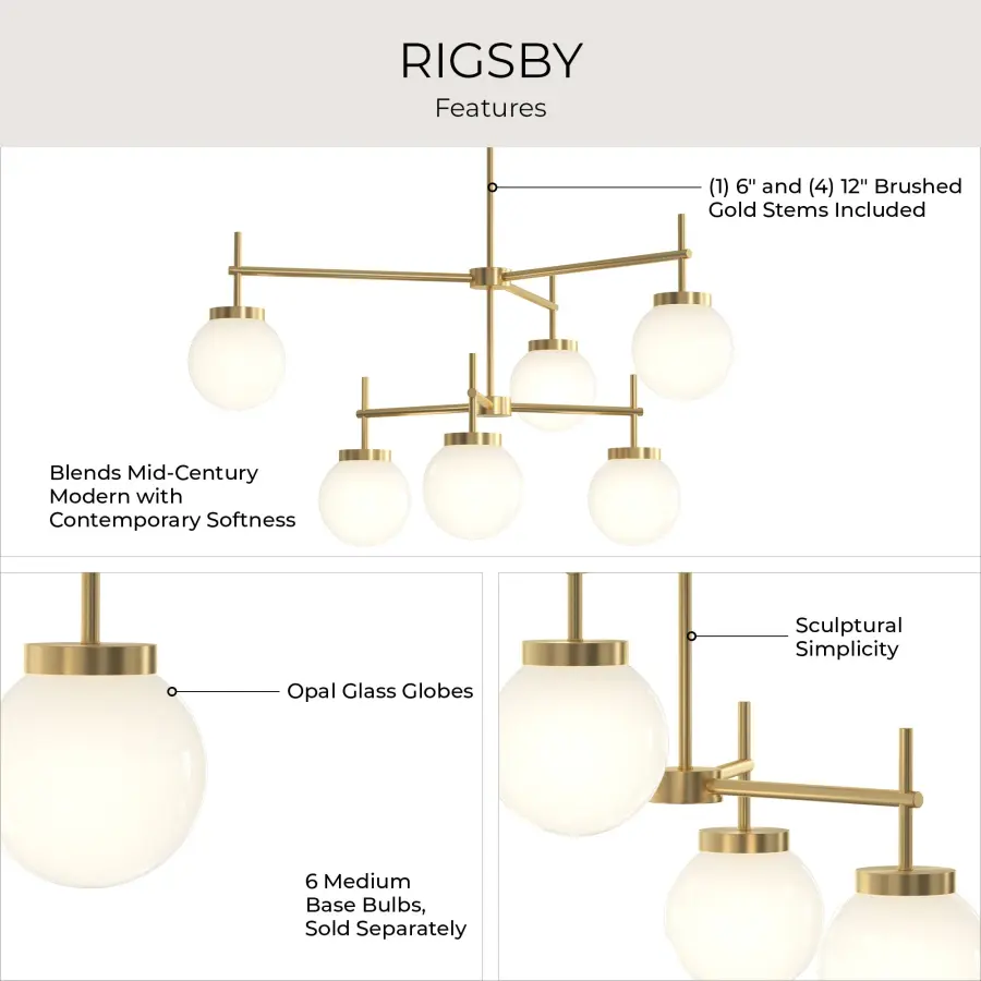 Rigsby Six-Light Chandelier - Image 11