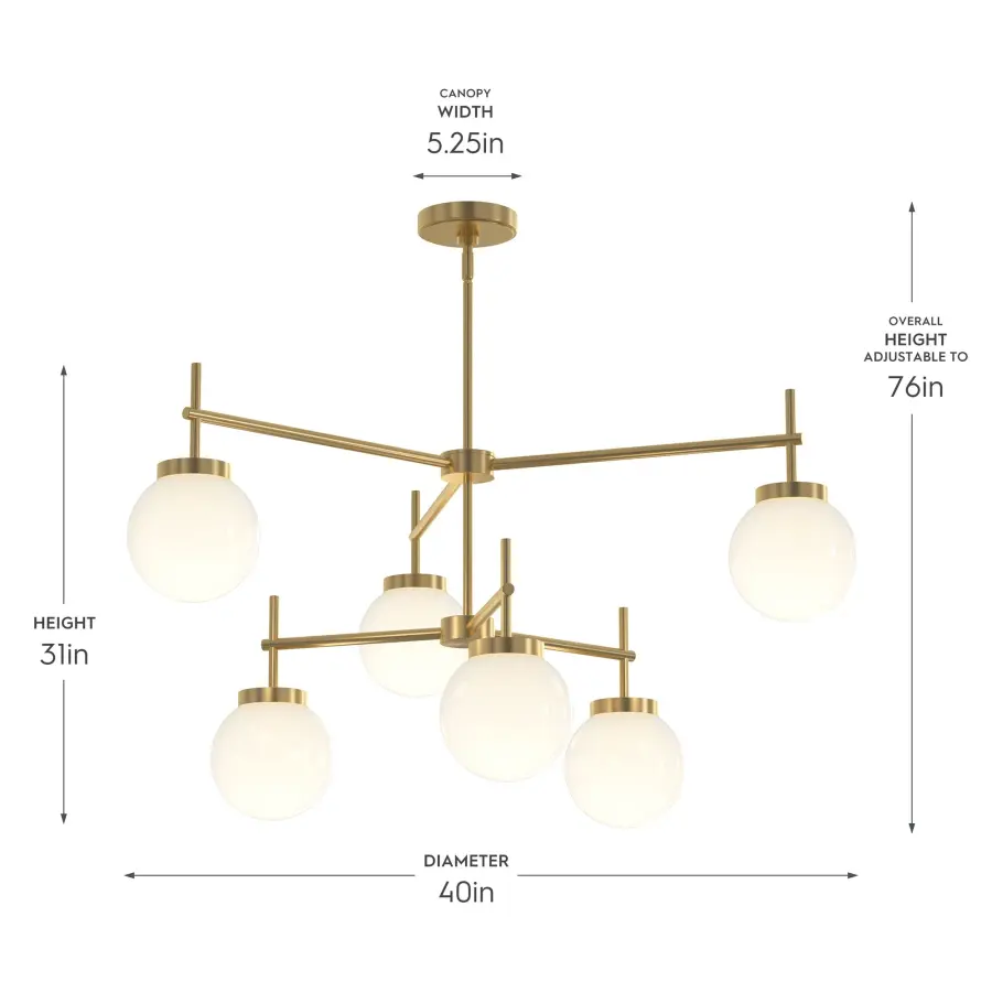 Rigsby Six-Light Chandelier - Image 10
