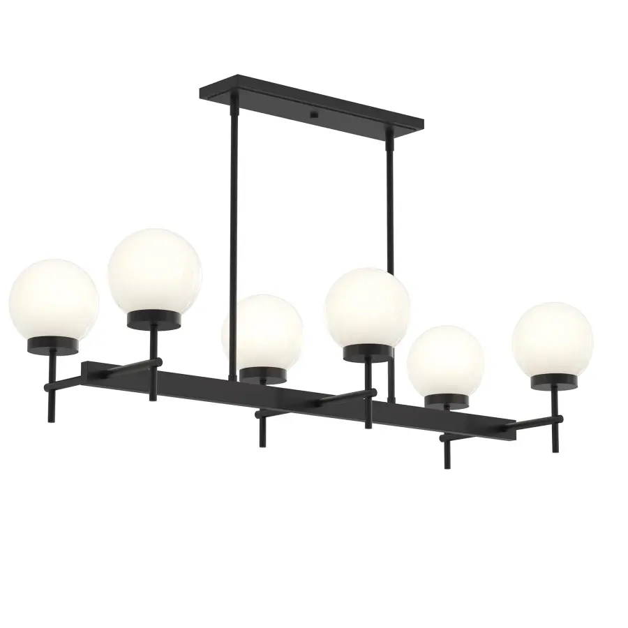 Contemporary Linear Chandelier with Warm Brushed Gold Finish - Image 1