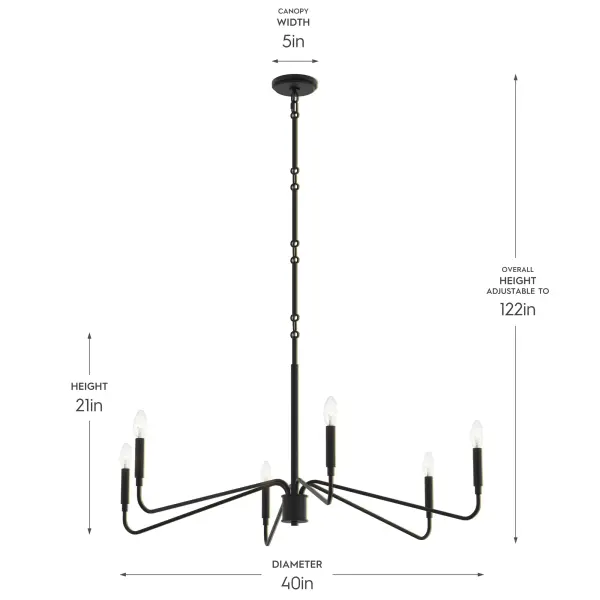 Pilar Six-Light Chandelier - Image 15