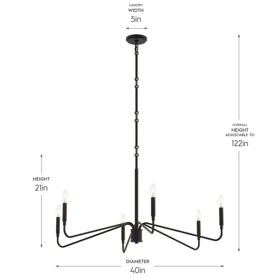 Pilar Six-Light Chandelier - Image 15