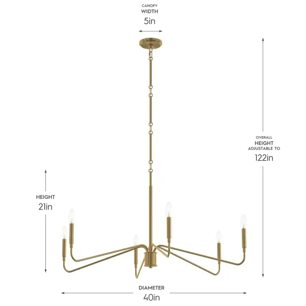 Pilar Six-Light Chandelier - Image 25
