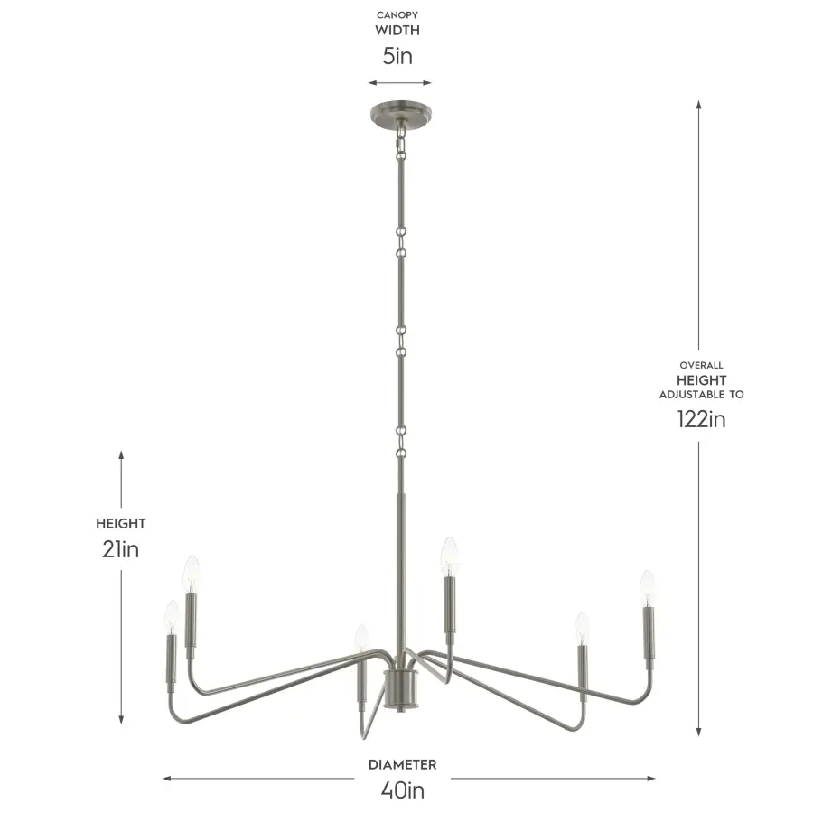 Pilar Six-Light Chandelier - Image 4