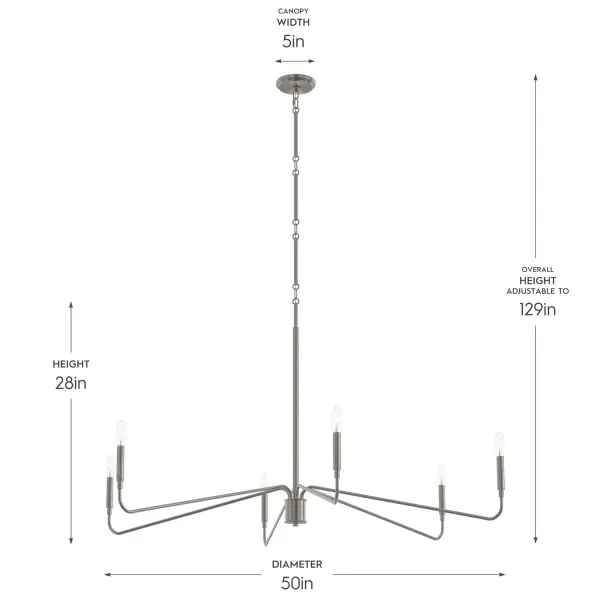 Pilar Six-Light Chandelier - Image 15