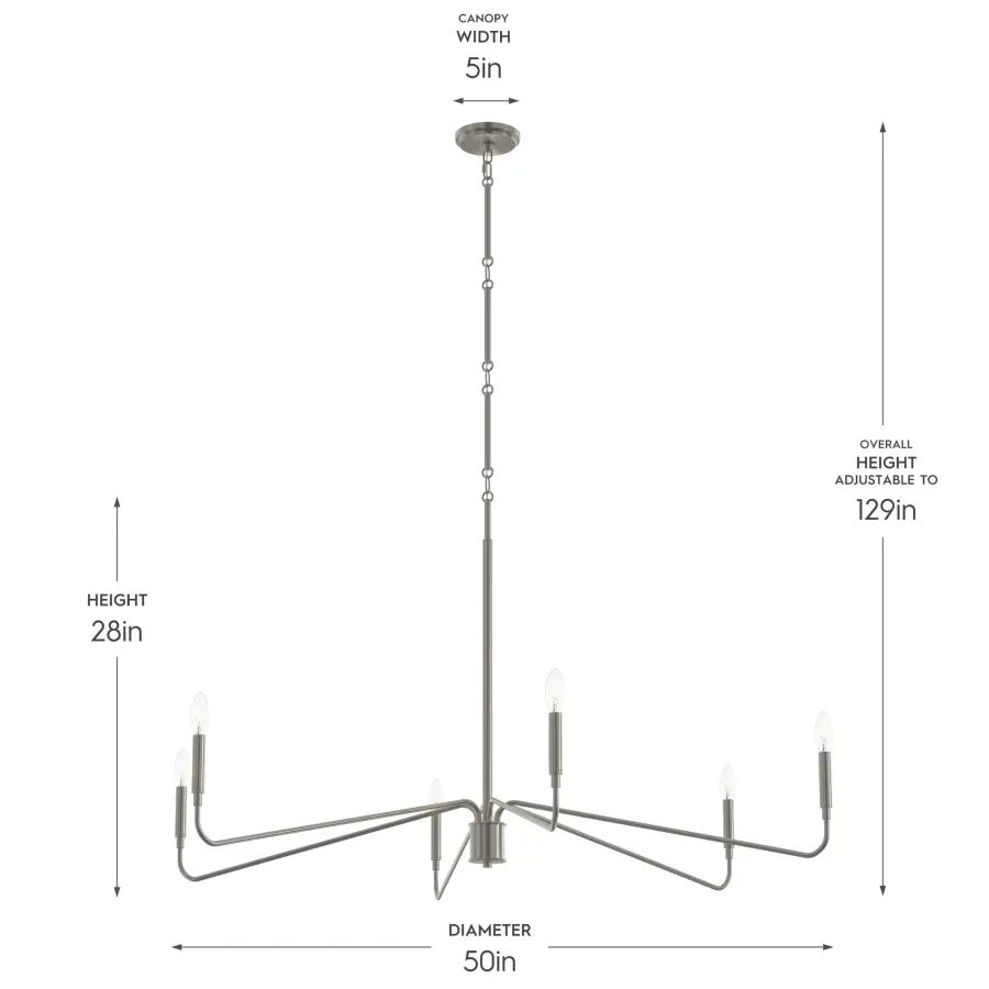 Pilar Six-Light Chandelier - Image 15