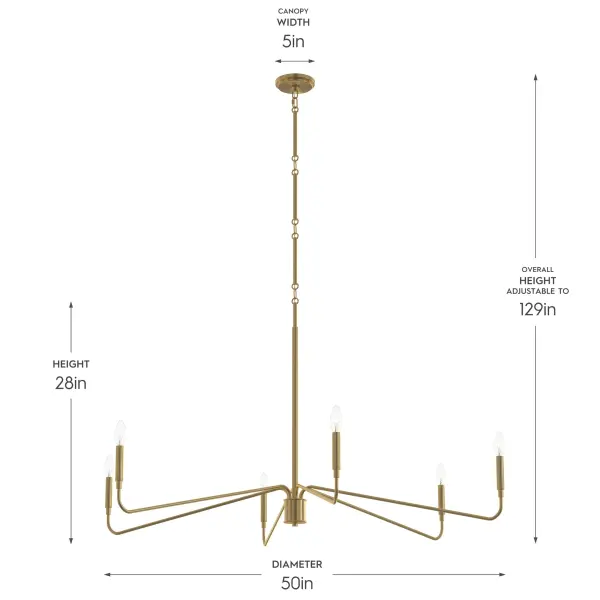 Pilar Six-Light Chandelier - Image 24