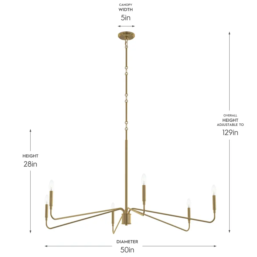 Pilar Six-Light Chandelier - Image 24